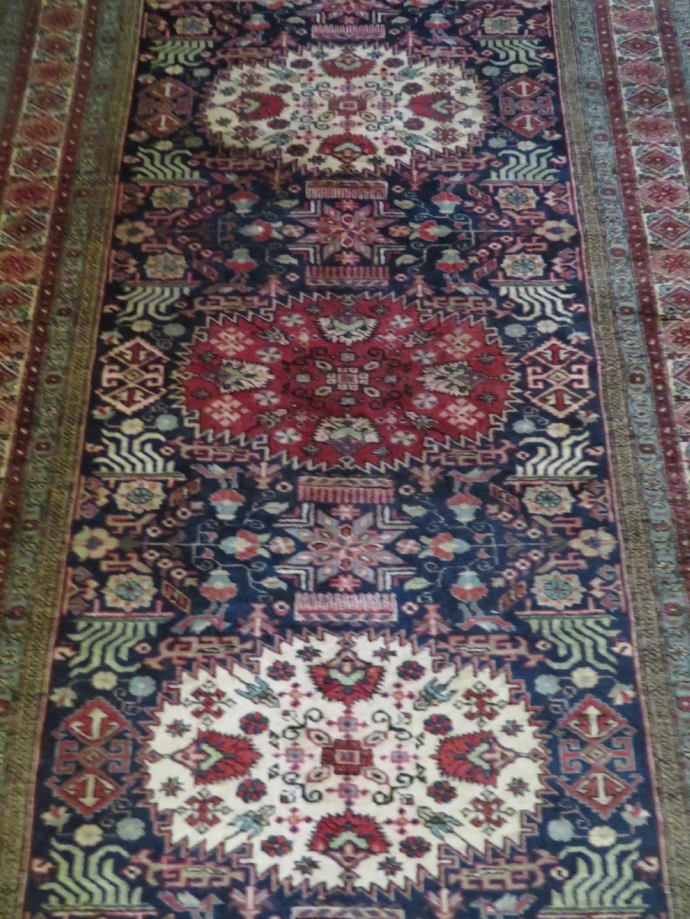 ANTIQUE INDIAN RUG. 199CM X 139CM. View XX