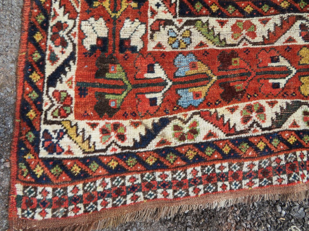 ANTIQUE QASHQAI KHAMSEH TRIBAL CARPET. SOUTH WEST PERSIA. 320CM X 220CM. View IX