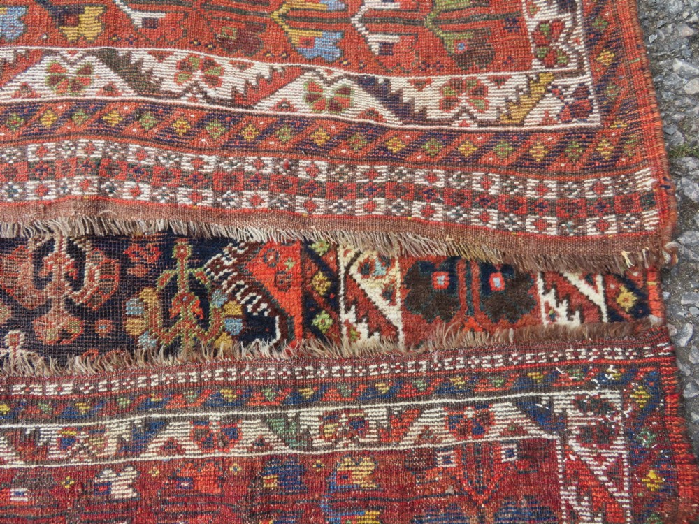 ANTIQUE QASHQAI KHAMSEH TRIBAL CARPET. SOUTH WEST PERSIA. 320CM X 220CM. View XXII