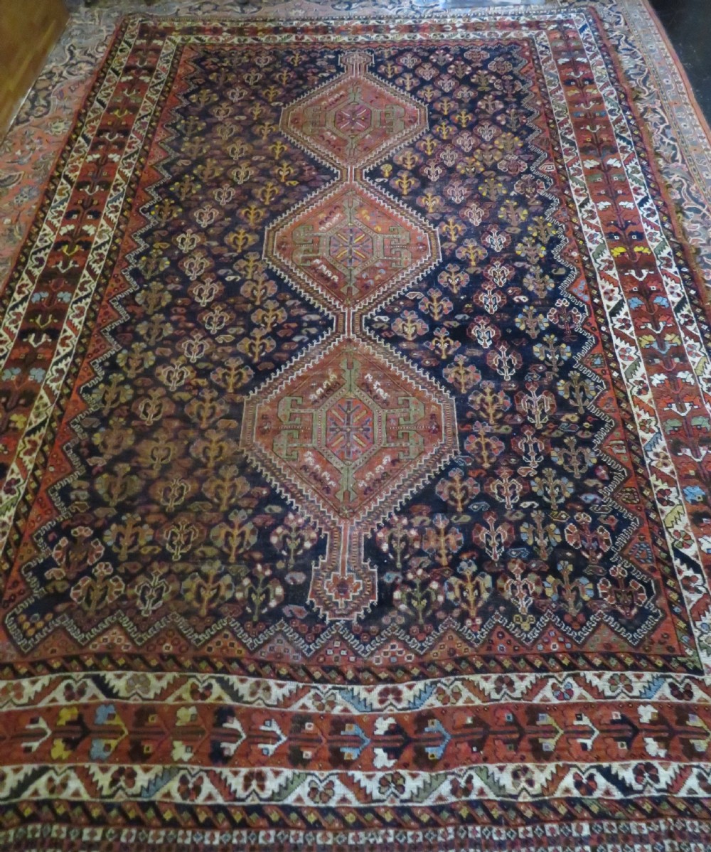 ANTIQUE QASHQAI KHAMSEH TRIBAL CARPET. SOUTH WEST PERSIA. 320CM X 220CM. View XXIV