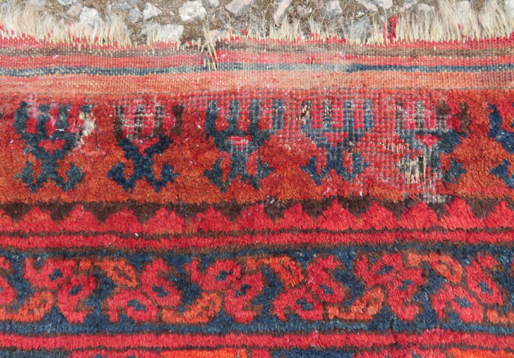 LARGE ANTIQUE AFGHAN ERSARI MAIN CARPET. CIRCA 1880. 427CM X 319CM. View XVII