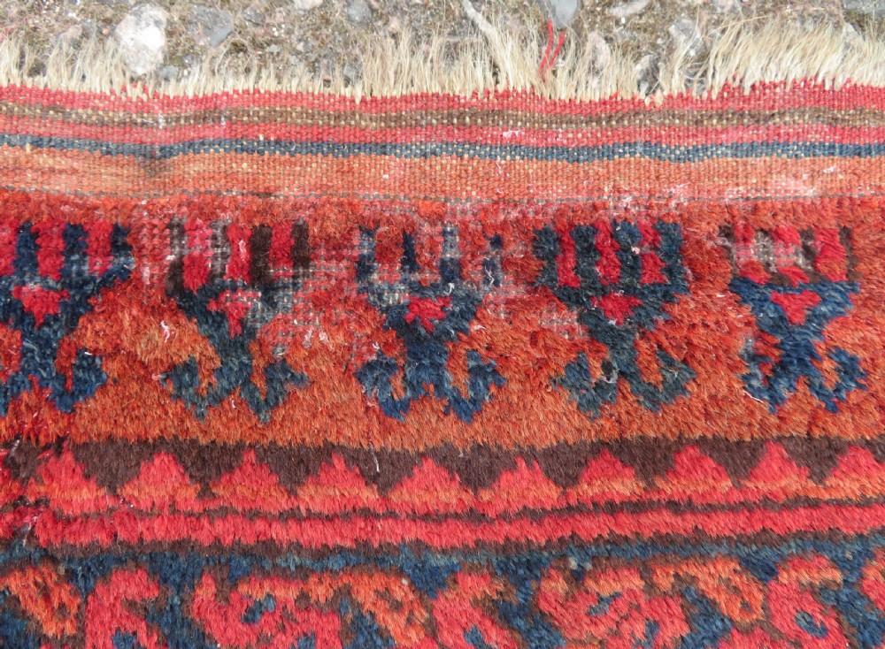 LARGE ANTIQUE AFGHAN ERSARI MAIN CARPET. CIRCA 1880. 427CM X 319CM. View XVIII