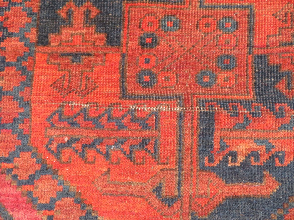 LARGE ANTIQUE AFGHAN ERSARI MAIN CARPET. CIRCA 1880. 427CM X 319CM. View XIX