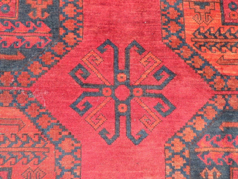 LARGE ANTIQUE AFGHAN ERSARI MAIN CARPET. CIRCA 1880. 427CM X 319CM. View XXIV