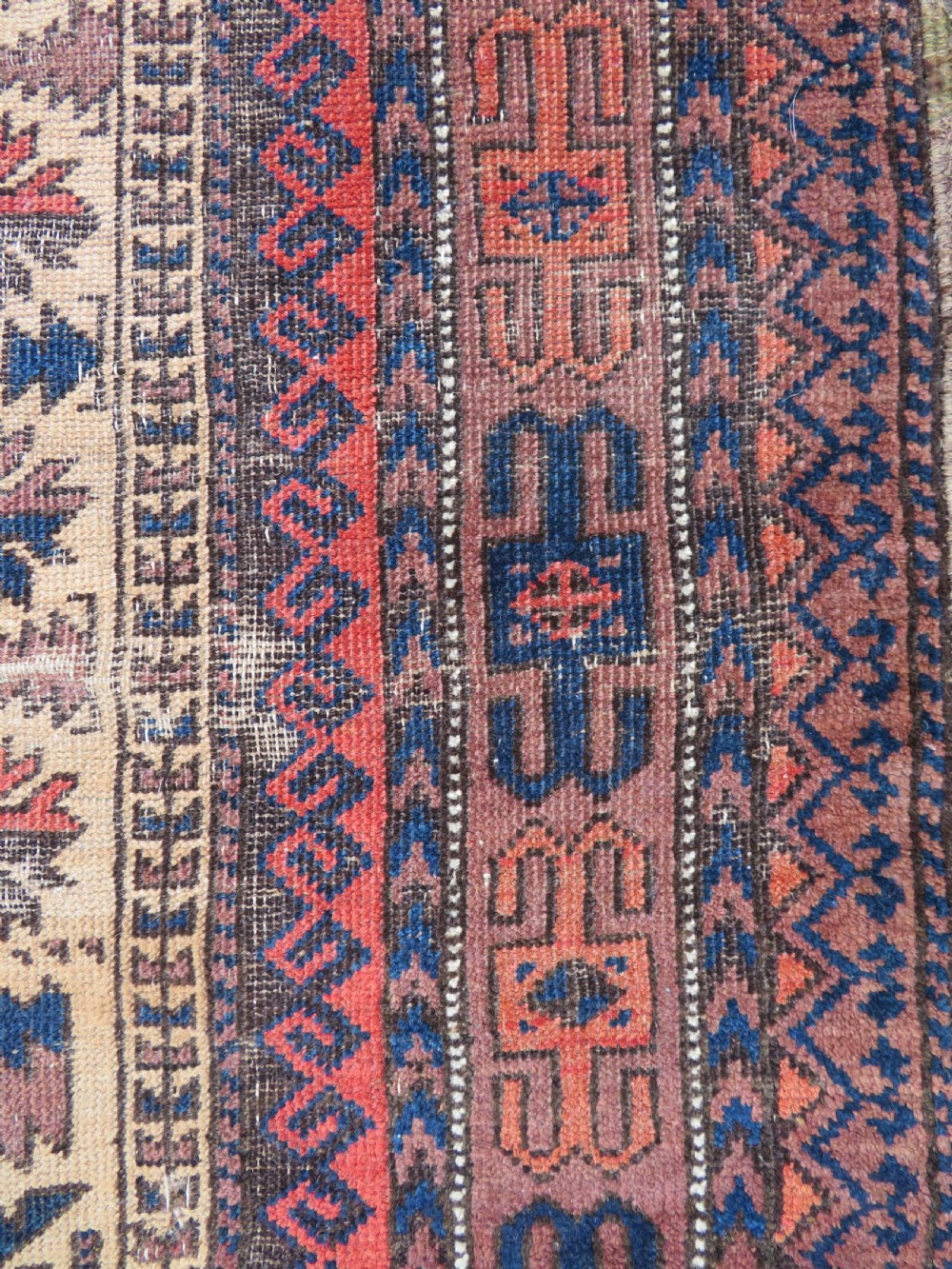 TWO BALUCH PRAYER RUGS. 138CM X 89CM. 106CM X 59CM. View VI