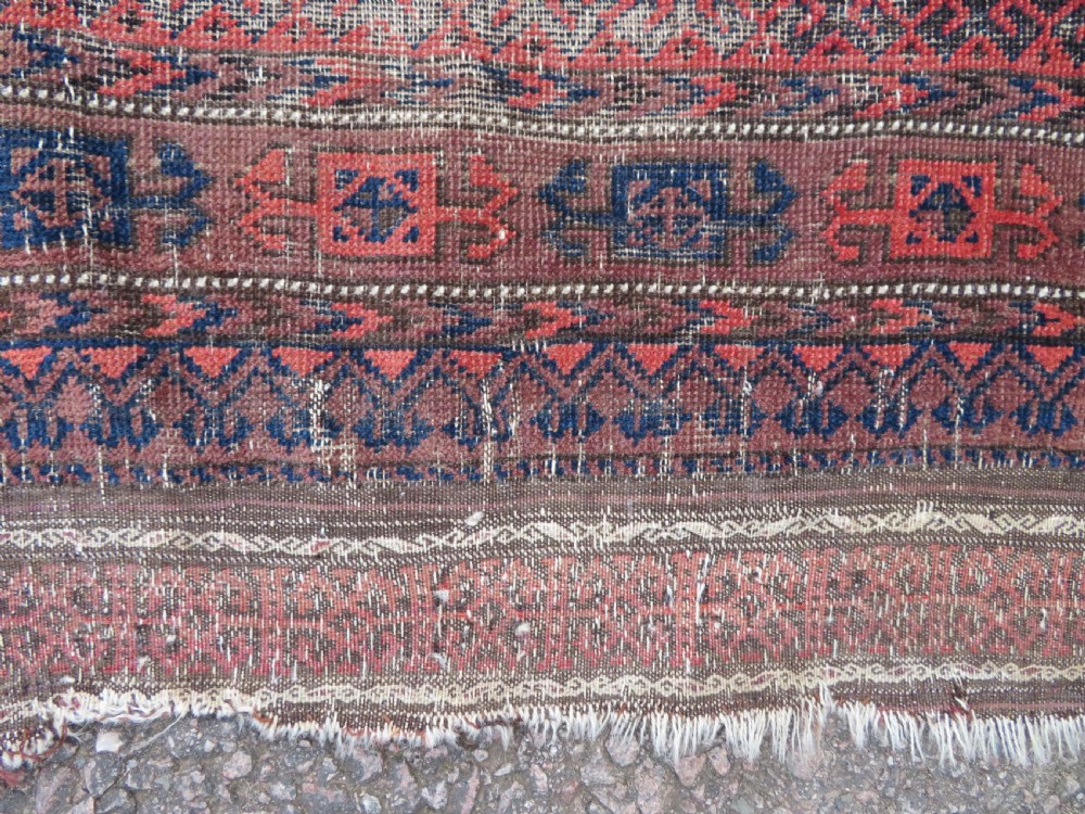 TWO BALUCH PRAYER RUGS. 138CM X 89CM. 106CM X 59CM. View VIII