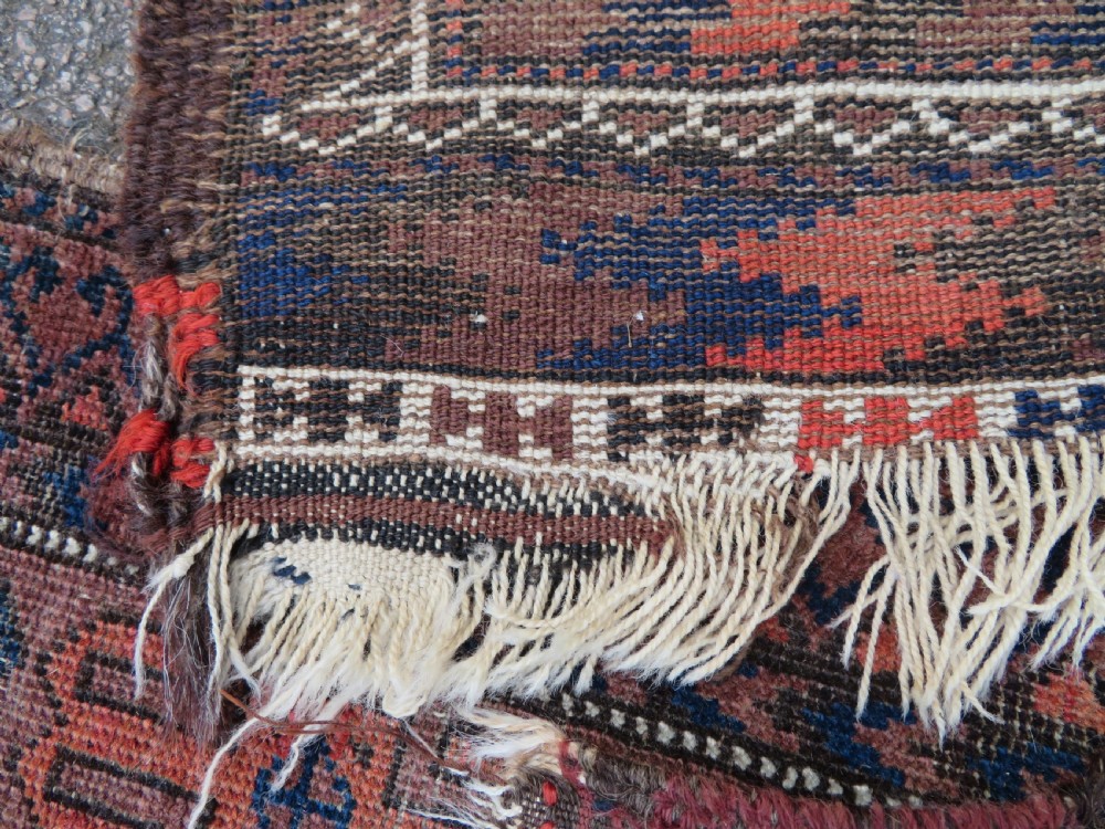 TWO BALUCH PRAYER RUGS. 138CM X 89CM. 106CM X 59CM. View XIII