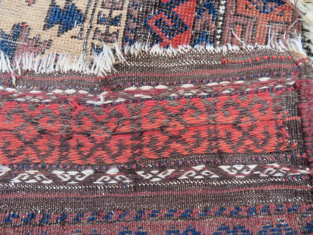 TWO BALUCH PRAYER RUGS. 138CM X 89CM. 106CM X 59CM. View XIV