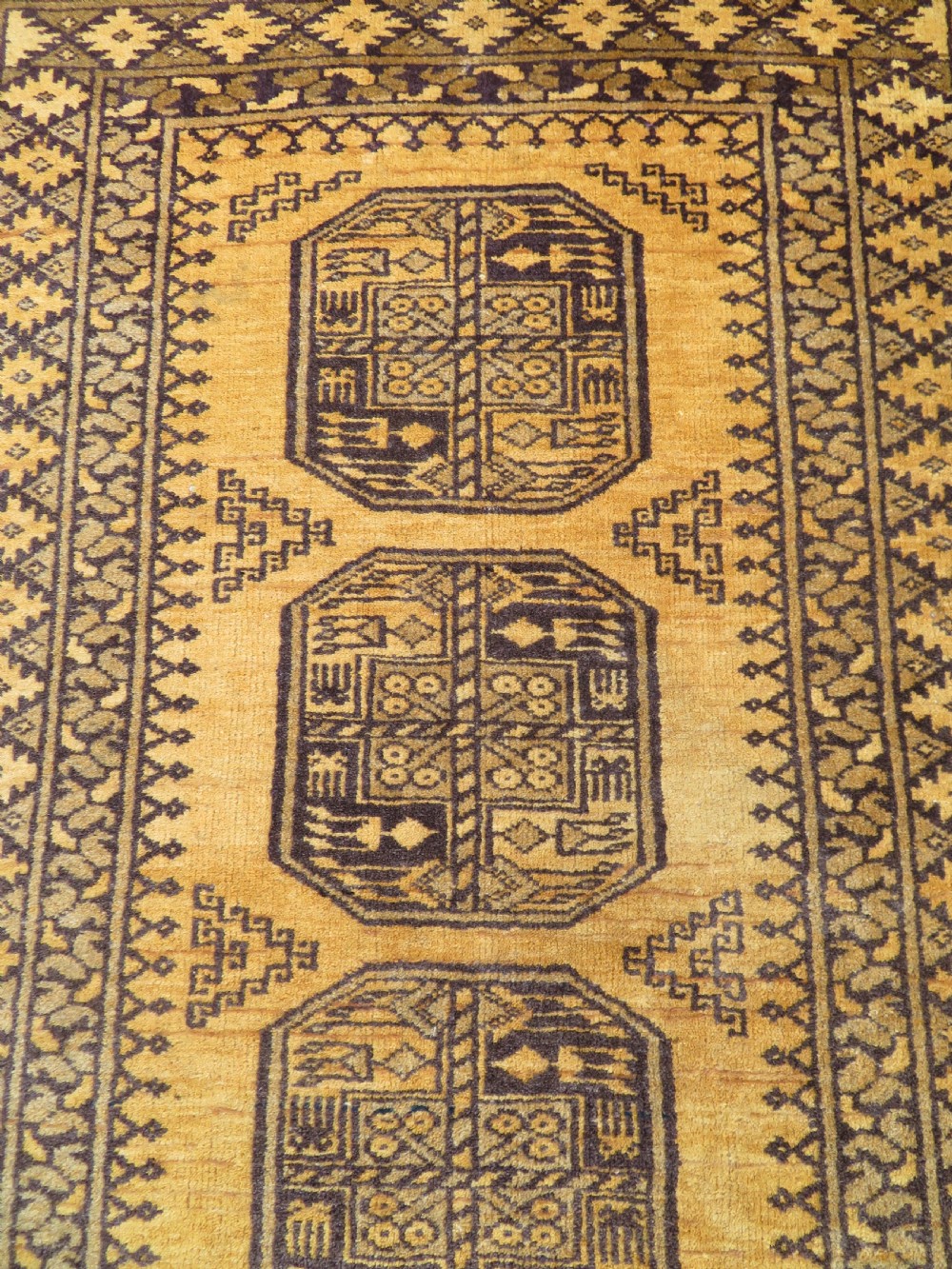 Old Gold Afghan Village Rug. North Afghanistan. 160cm X 98cm. View III