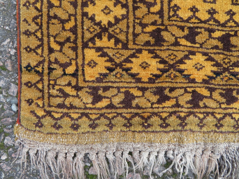 Old Gold Afghan Village Rug. North Afghanistan. 160cm X 98cm. View IV