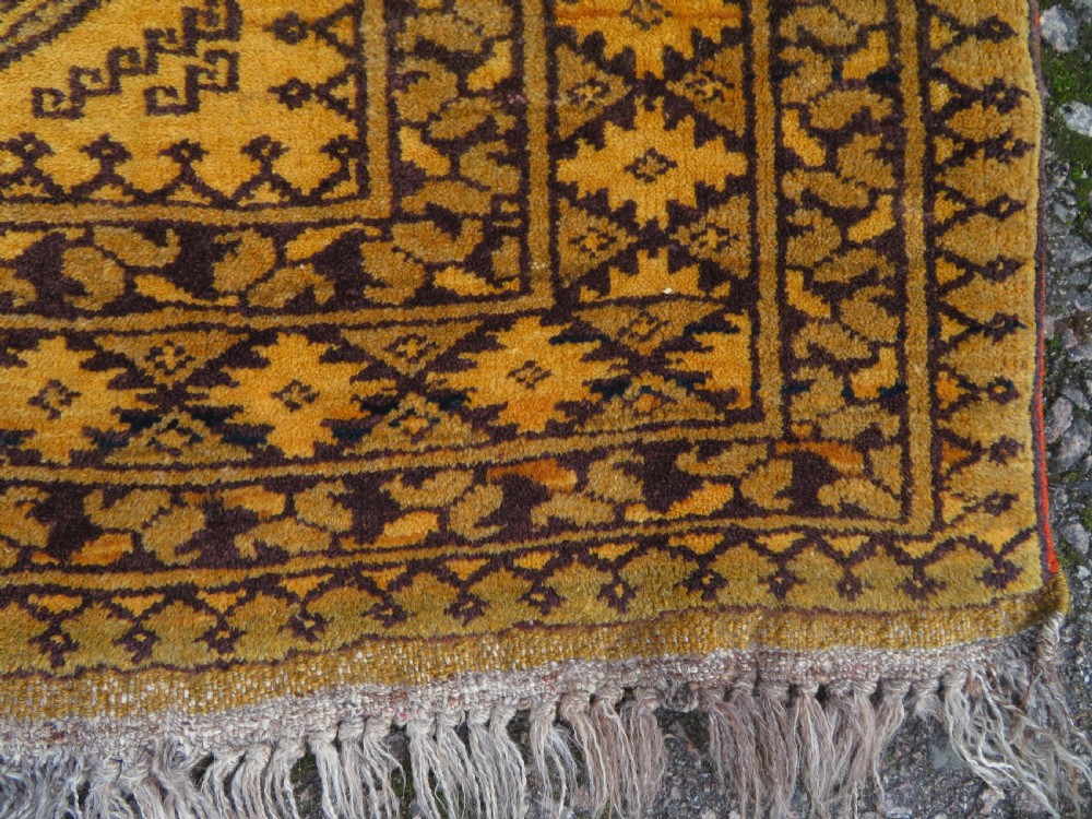Old Gold Afghan Village Rug. North Afghanistan. 160cm X 98cm. View V