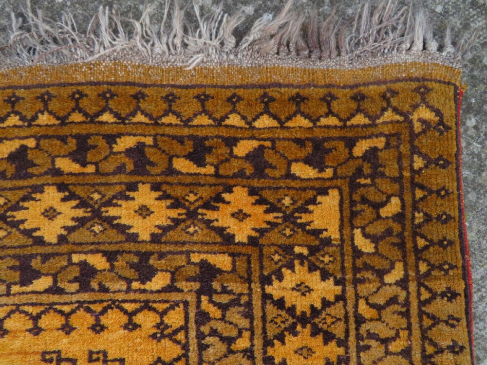 Old Gold Afghan Village Rug. North Afghanistan. 160cm X 98cm. View VIII