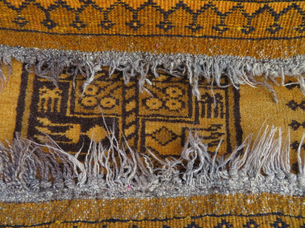 Old Gold Afghan Village Rug. North Afghanistan. 160cm X 98cm. View XI