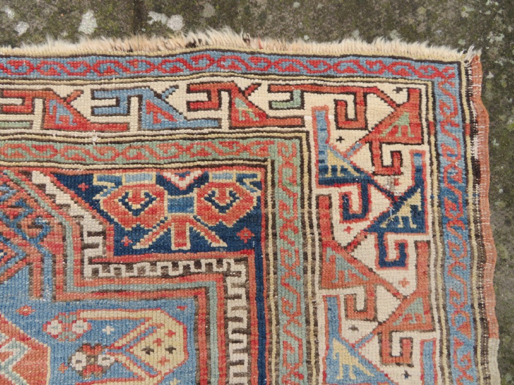 ANTIQUE CAUCASIAN KAZAK RUG. 168CM X 107CM. View X