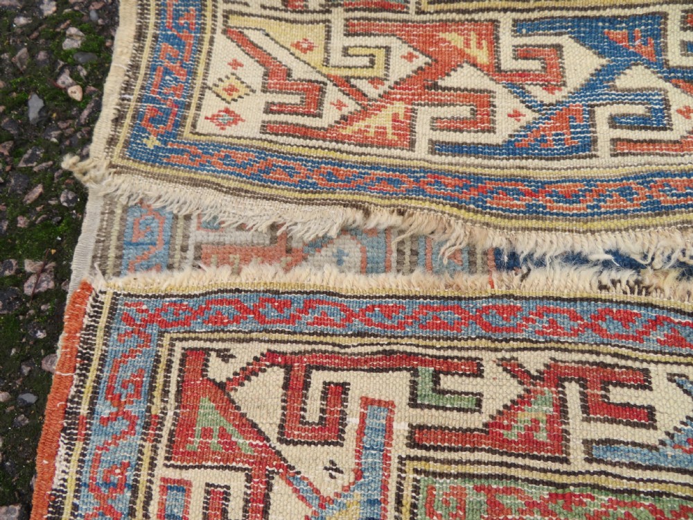ANTIQUE CAUCASIAN KAZAK RUG. 168CM X 107CM. View XV
