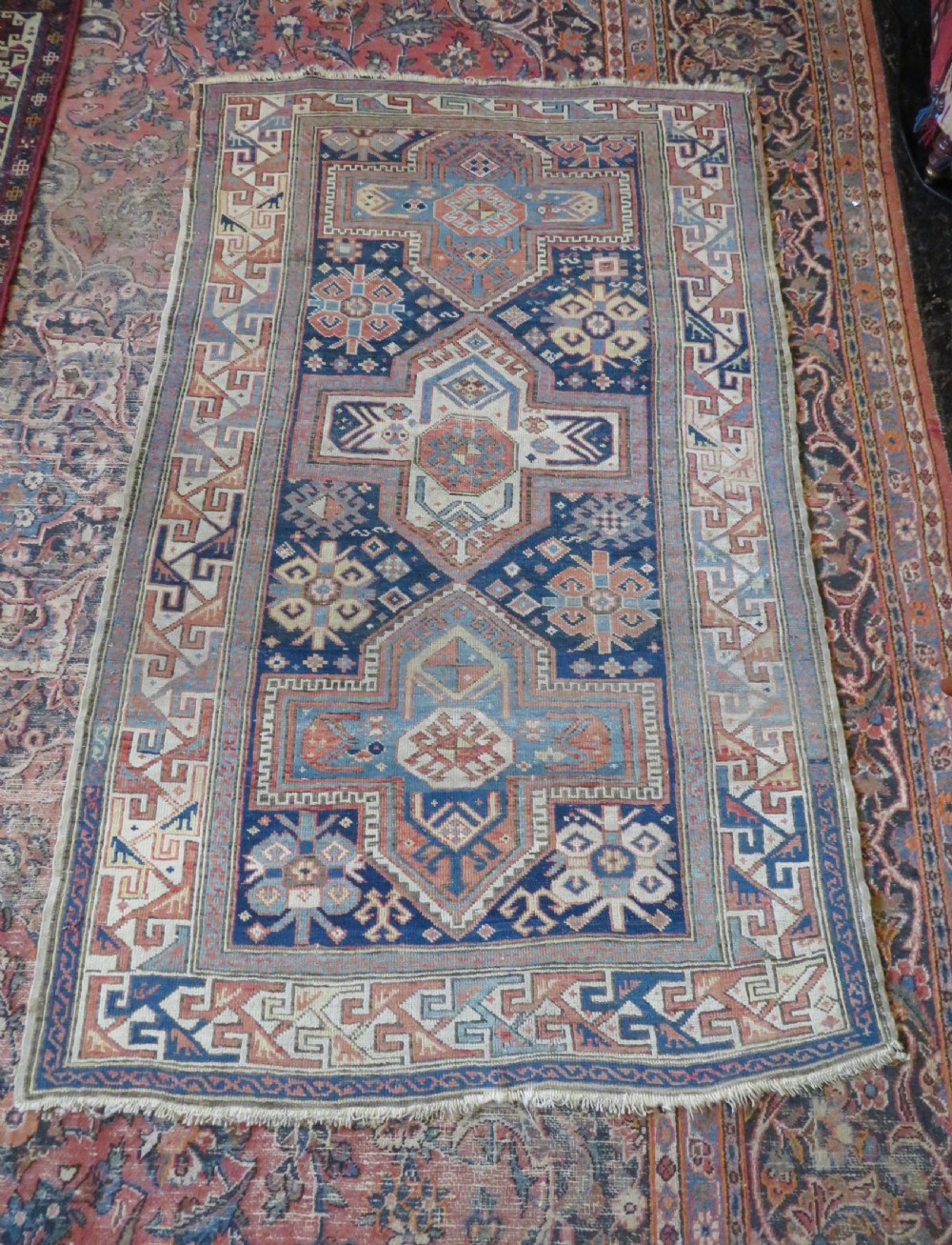 ANTIQUE CAUCASIAN KAZAK RUG. 168CM X 107CM. View XVII