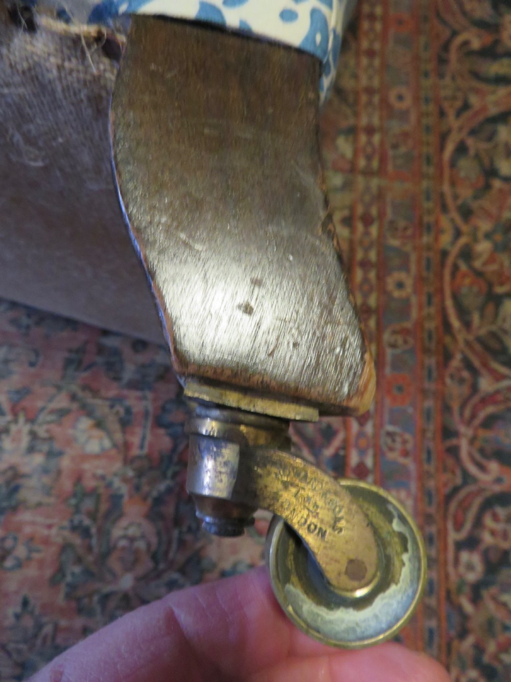 PAIR HOWARD AND SONS OPEN ARMCHAIRS. View X