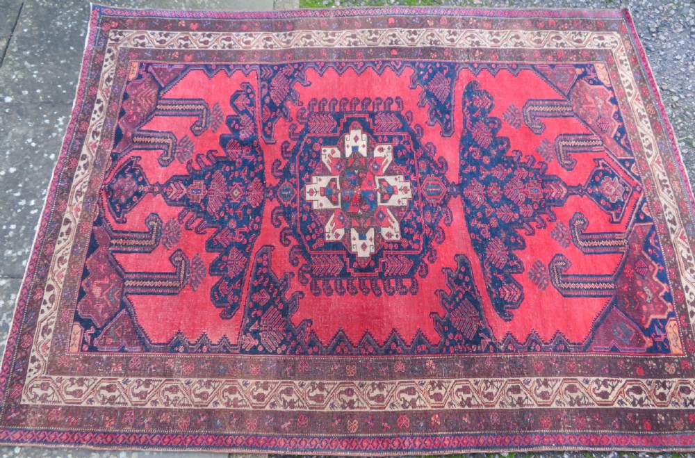 ANTIQUE DISTRESSED VISS MALAYER RUG. 198CM X 148CM. View II