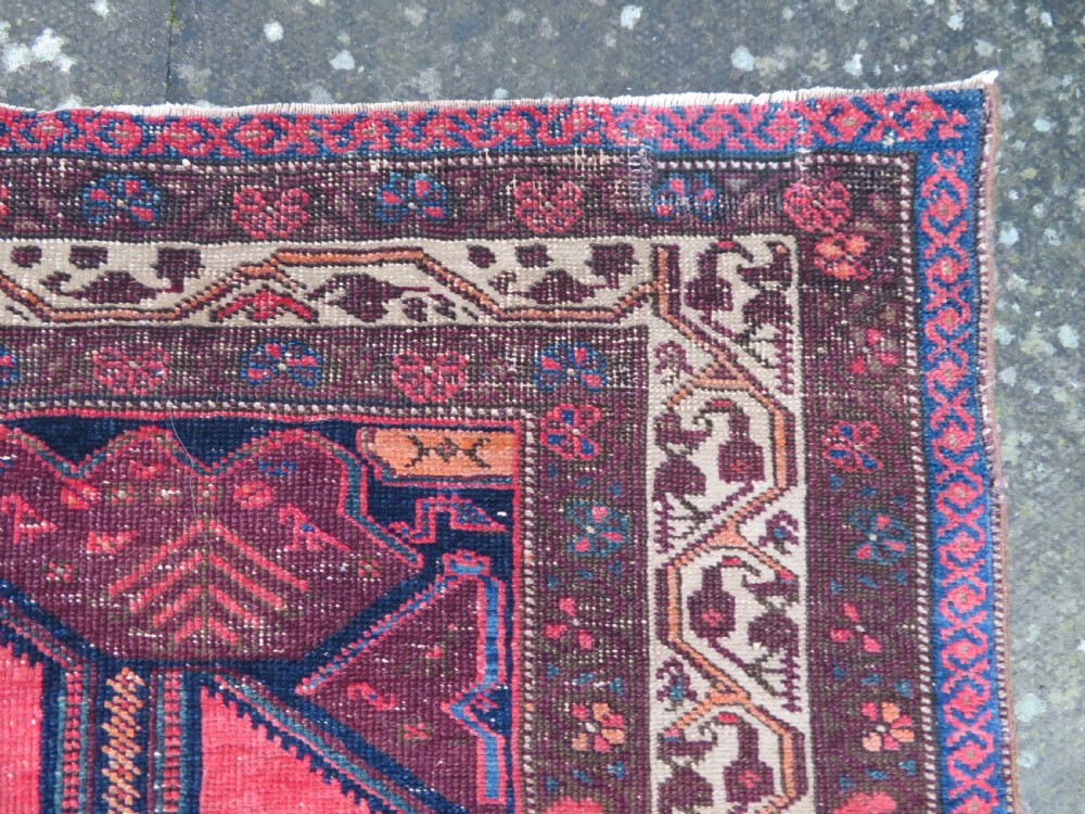 ANTIQUE DISTRESSED VISS MALAYER RUG. 198CM X 148CM. View XV