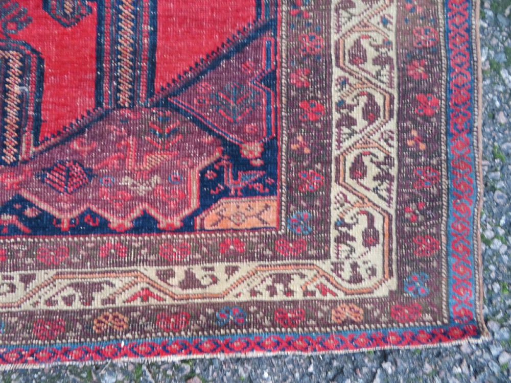 ANTIQUE DISTRESSED VISS MALAYER RUG. 198CM X 148CM. View XVII