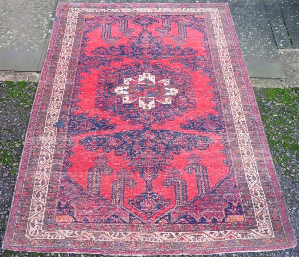 ANTIQUE DISTRESSED VISS MALAYER RUG. 198CM X 148CM. View XX