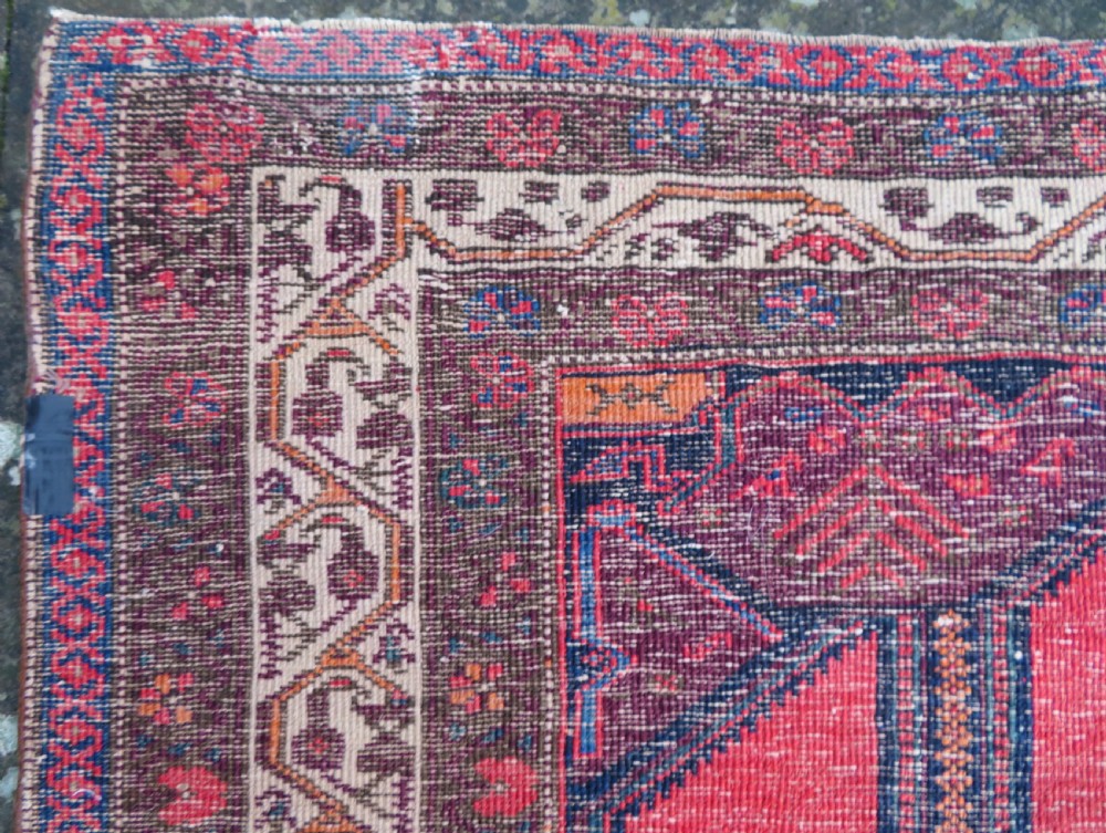 ANTIQUE DISTRESSED VISS MALAYER RUG. 198CM X 148CM. View XXI
