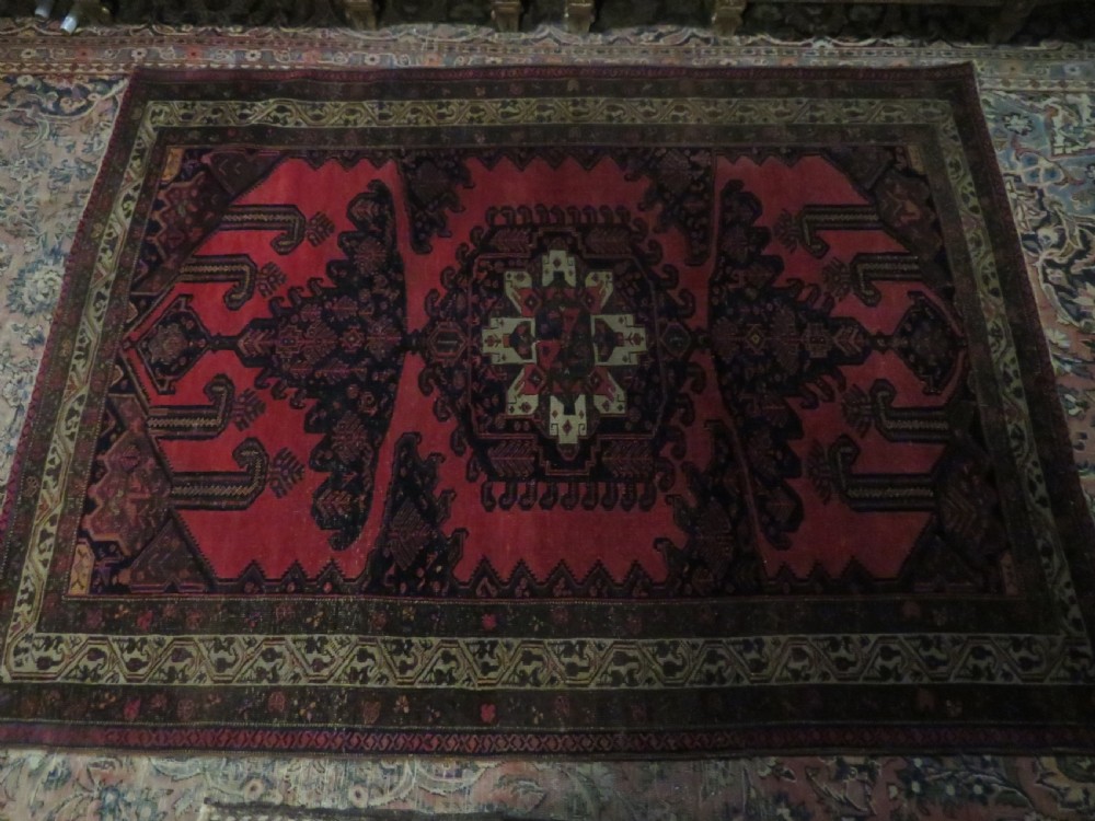 ANTIQUE DISTRESSED VISS MALAYER RUG. 198CM X 148CM. View XXVI