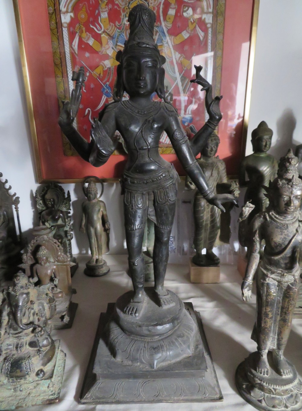 Antique South Indian Bronze Sculpture of Shiva. 18th/19th Century.