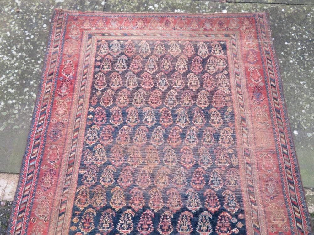ANTIQUE KHAMSEH TRIBAL RUG. 234CM X 114CM. View III