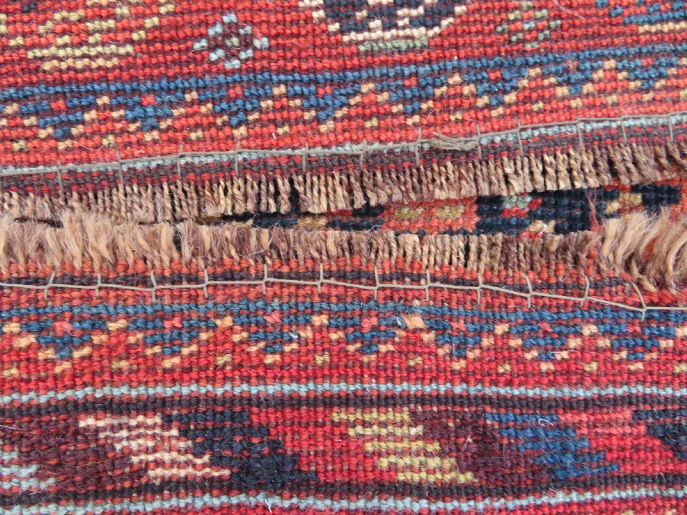 ANTIQUE KHAMSEH TRIBAL RUG. 234CM X 114CM. View XV