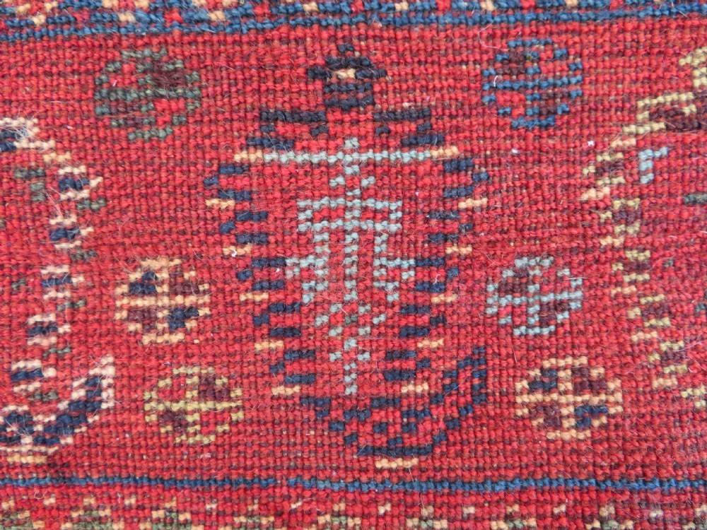 ANTIQUE KHAMSEH TRIBAL RUG. 234CM X 114CM. View XVI