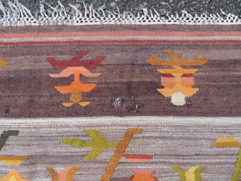 TURKISH ANATOLIAN BESSARABIAN STYLE LARGE KILIM CARPET RUG. 345CM X 261CM. View XIV
