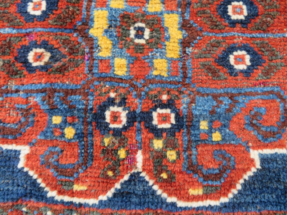 Unusual Square Antique Khamseh Tribal Rug. 119cm x 120cm. View VIII
