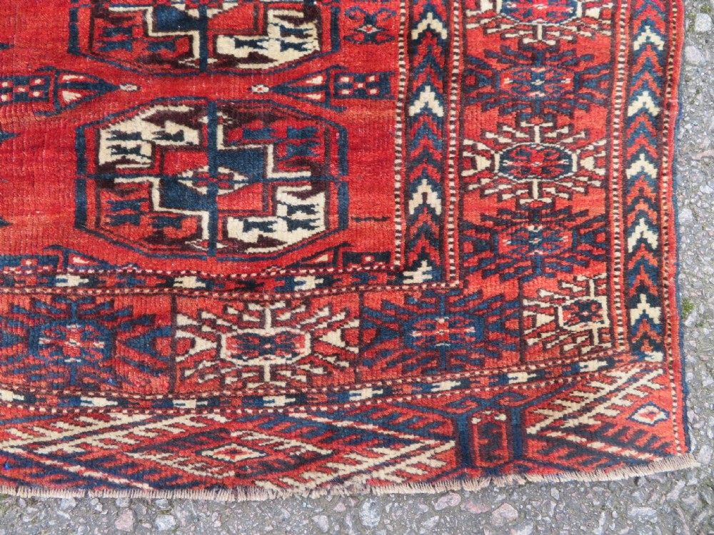Distressed Antique Tekke Turkmen Rug. 183cm x 126cm. View IX