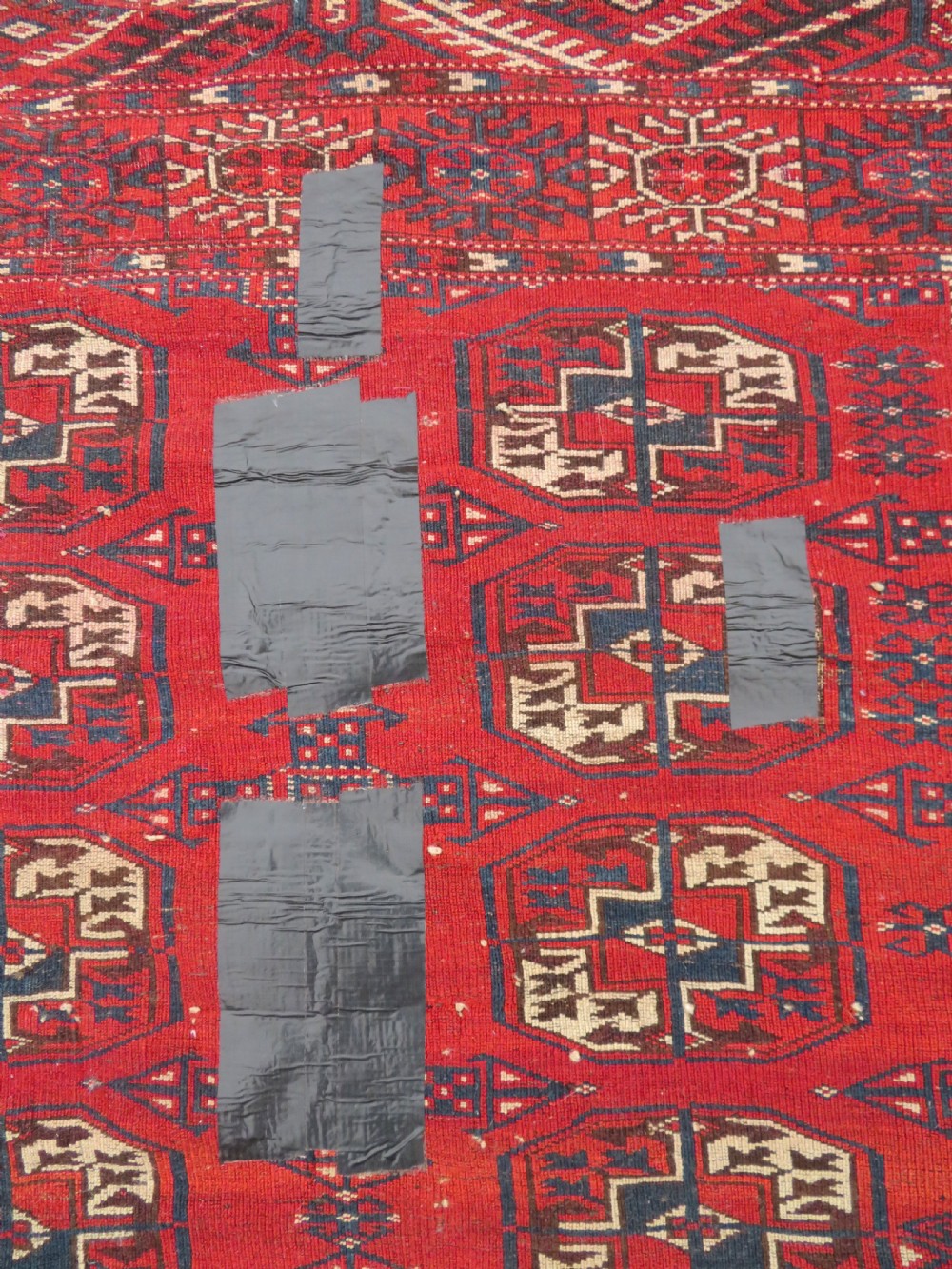 Distressed Antique Tekke Turkmen Rug. 183cm x 126cm. View XIII