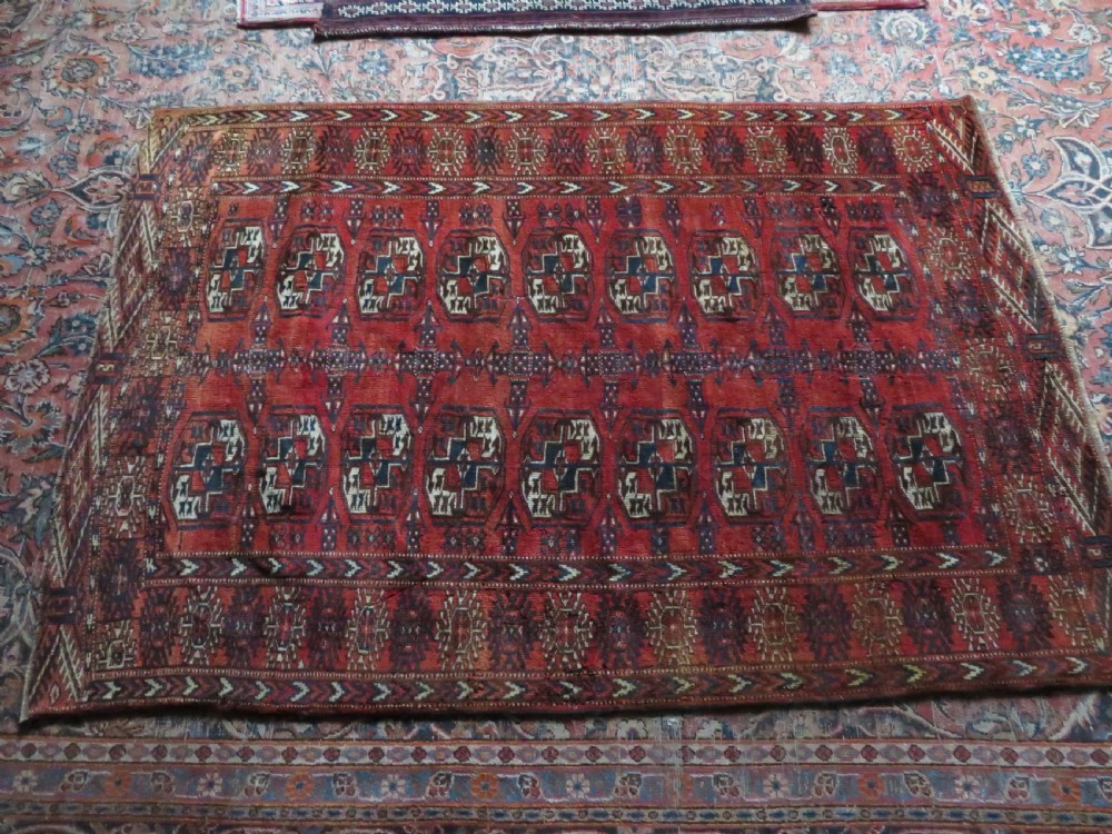 Distressed Antique Tekke Turkmen Rug. 183cm x 126cm. View XIX