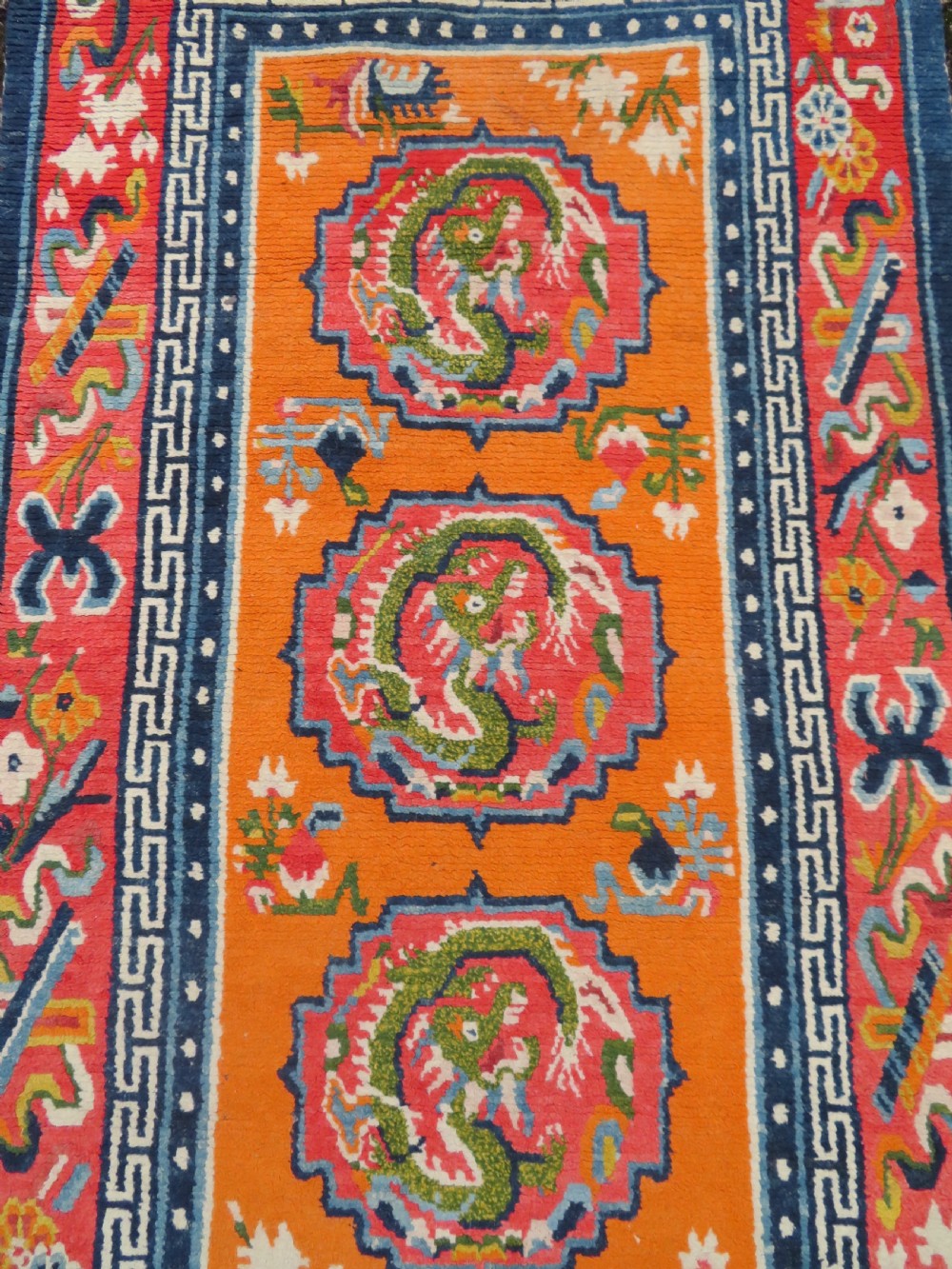 ANTIQUE TIBETAN RUG. 137CM X 75CM. View II
