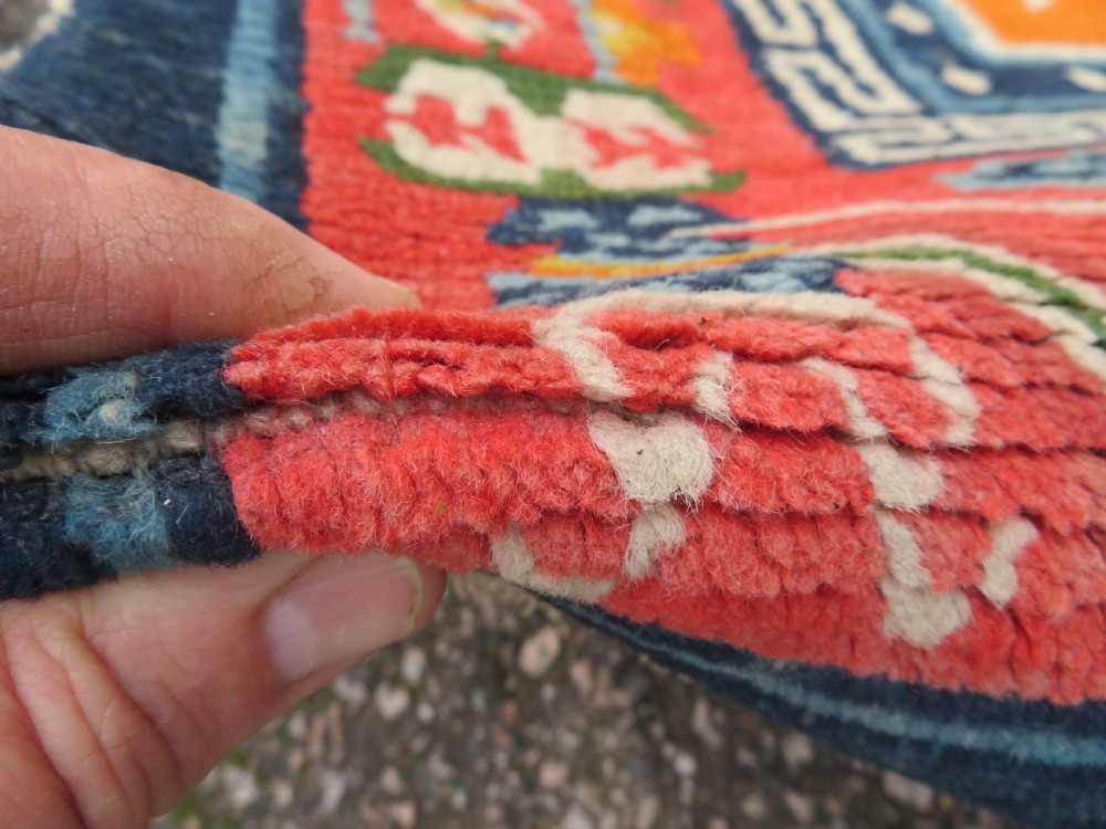 ANTIQUE TIBETAN RUG. 137CM X 75CM. View V