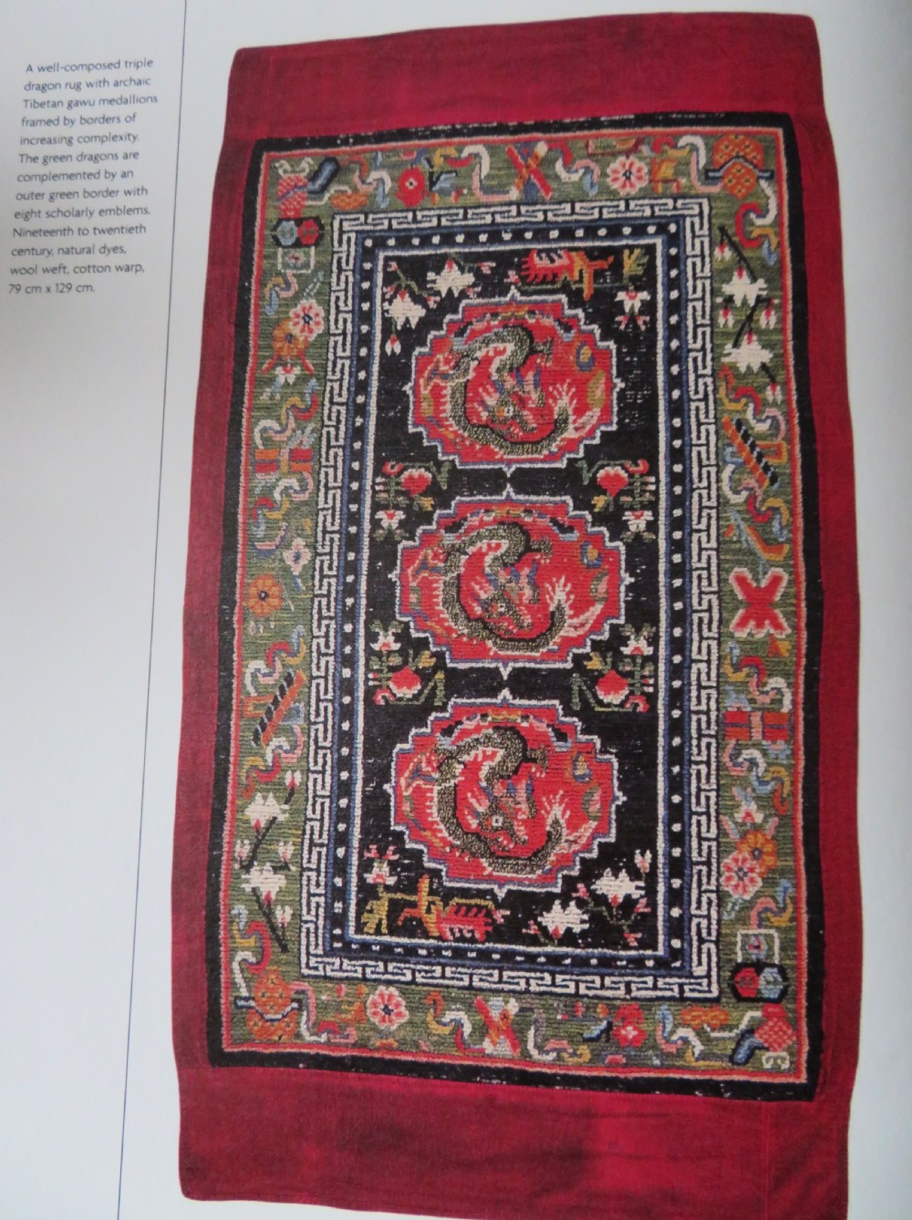 ANTIQUE TIBETAN RUG. 137CM X 75CM. View XV