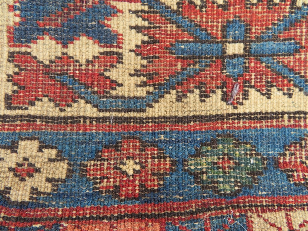DISTRESSED ANTIQUE CAUCASIAN DAGHESTAN RUG. 135CM X 116CM View XIV