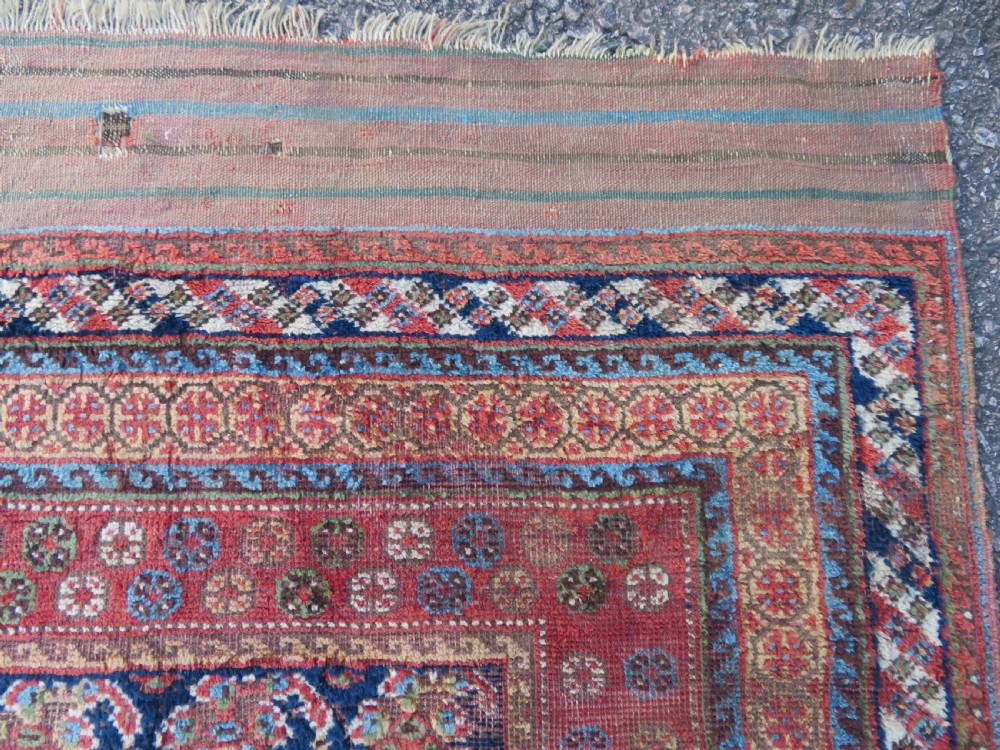 DISTRESSED ANTIQUE AFSHAR TRIBAL CARPET LARGE RUG. 266CM X 146CM. View V