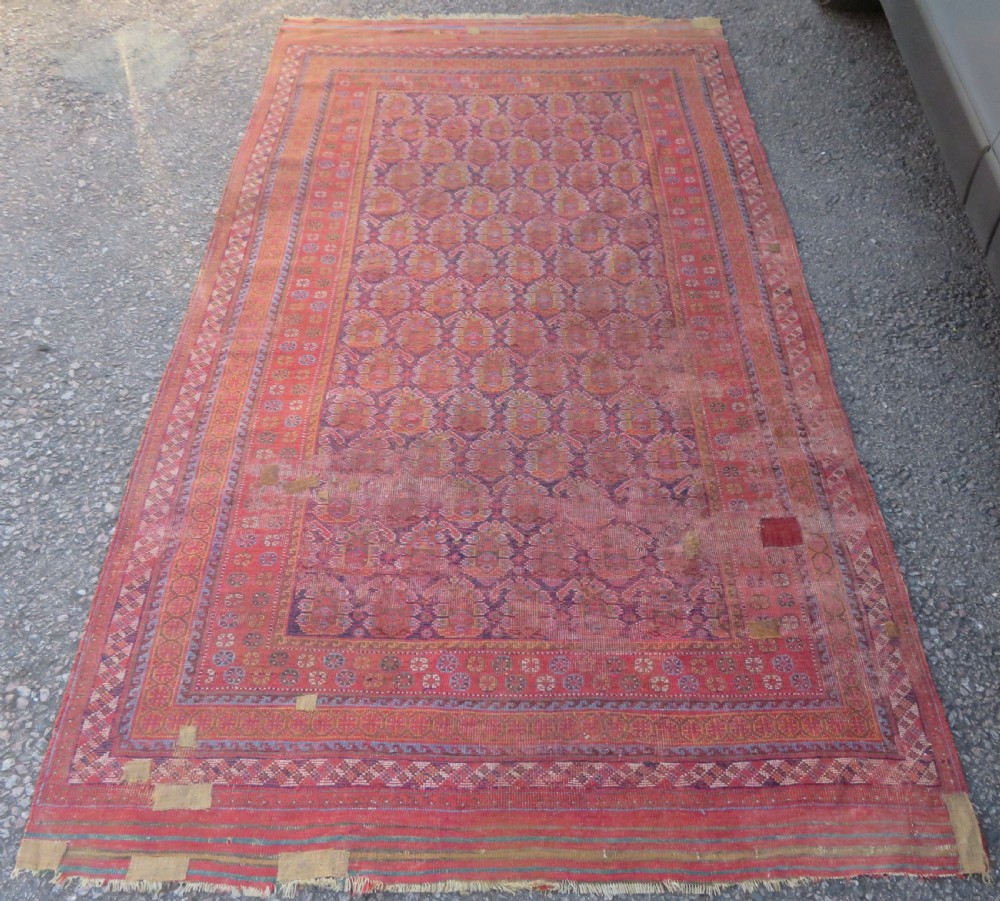 DISTRESSED ANTIQUE AFSHAR TRIBAL CARPET LARGE RUG. 266CM X 146CM. View XIII