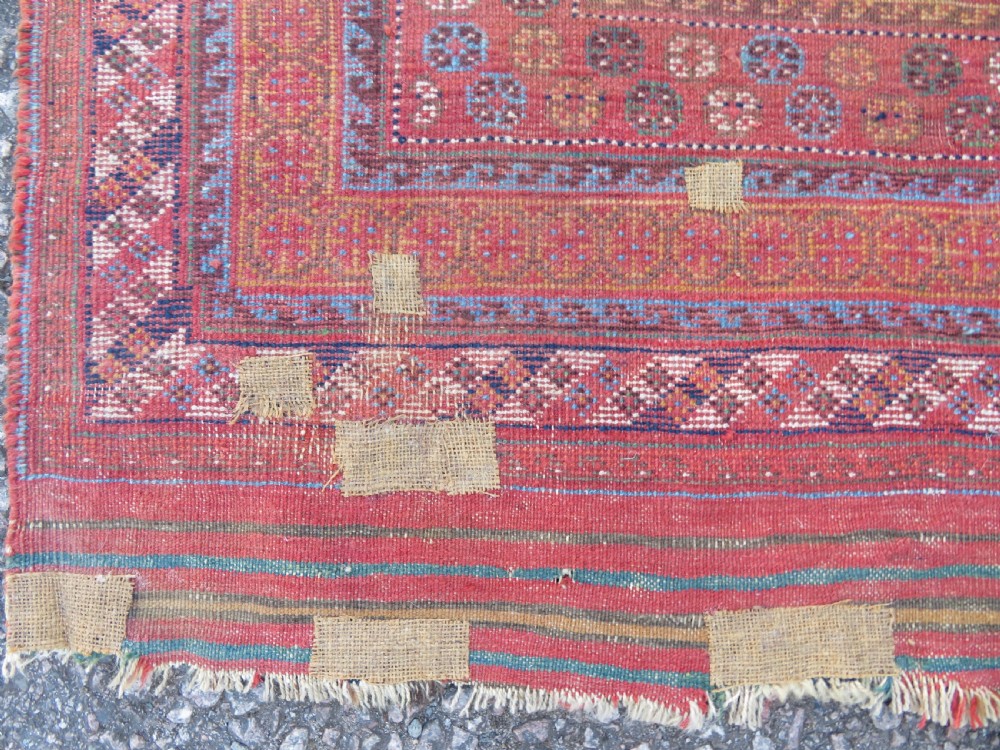 DISTRESSED ANTIQUE AFSHAR TRIBAL CARPET LARGE RUG. 266CM X 146CM. View XIV