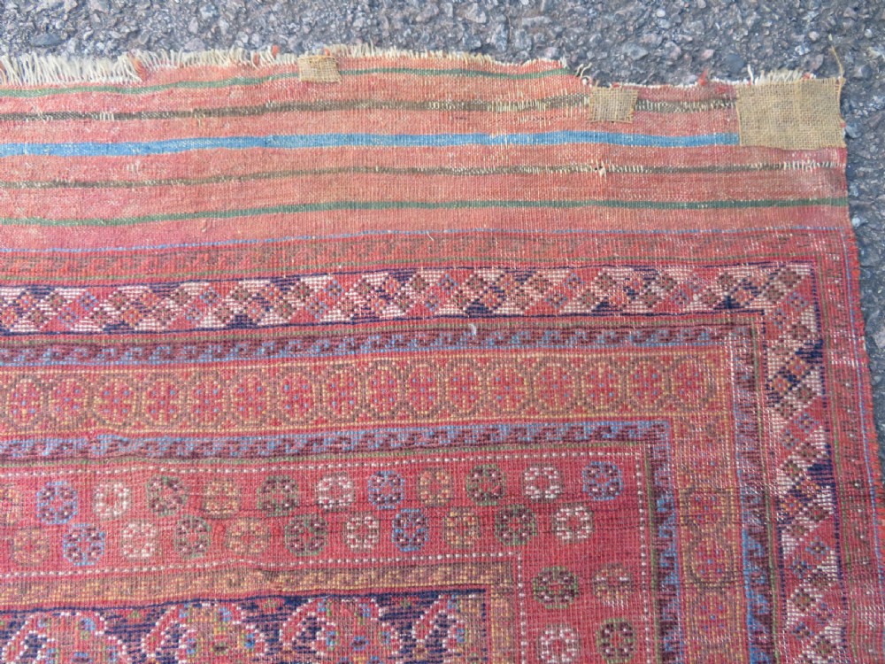 DISTRESSED ANTIQUE AFSHAR TRIBAL CARPET LARGE RUG. 266CM X 146CM. View XVI