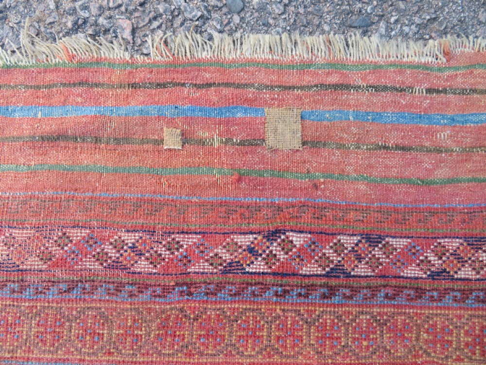 DISTRESSED ANTIQUE AFSHAR TRIBAL CARPET LARGE RUG. 266CM X 146CM. View XVII