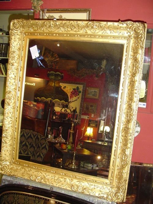 Large Mirror in Quality Giltwood Frame. C1880.