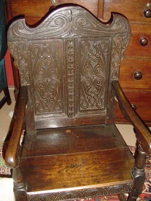 fig 1. Oak Wainscot Chair.