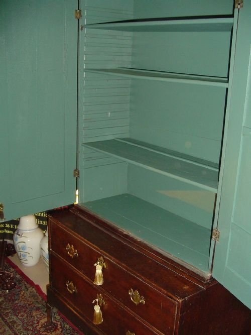 fig 2. An Oak Country House Press Cupboard on Chest. c1750