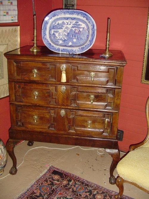 Late 17th C. Walnut Chest on Stand. C 1700