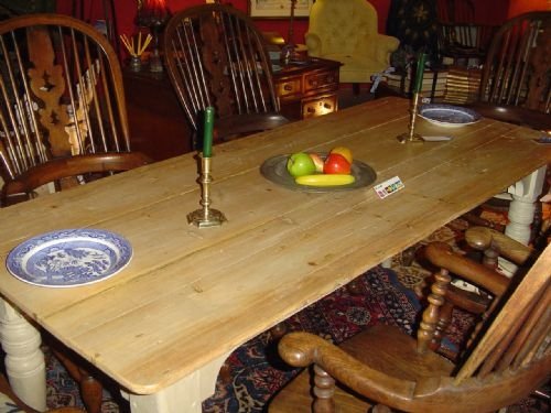 fig 2. Early 19th century Pine Farmhouse Dining Table.